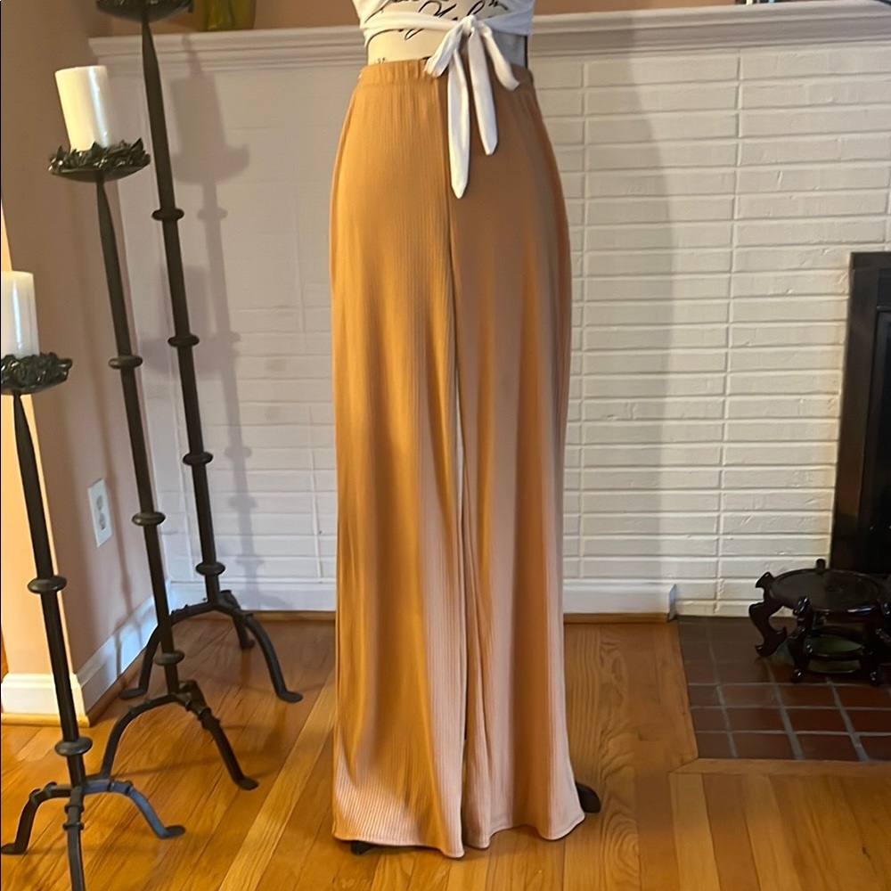 Windsor Wide Leg Ribbed Knit Pants - Inseam is 37” Great for Tall Ladies❤️